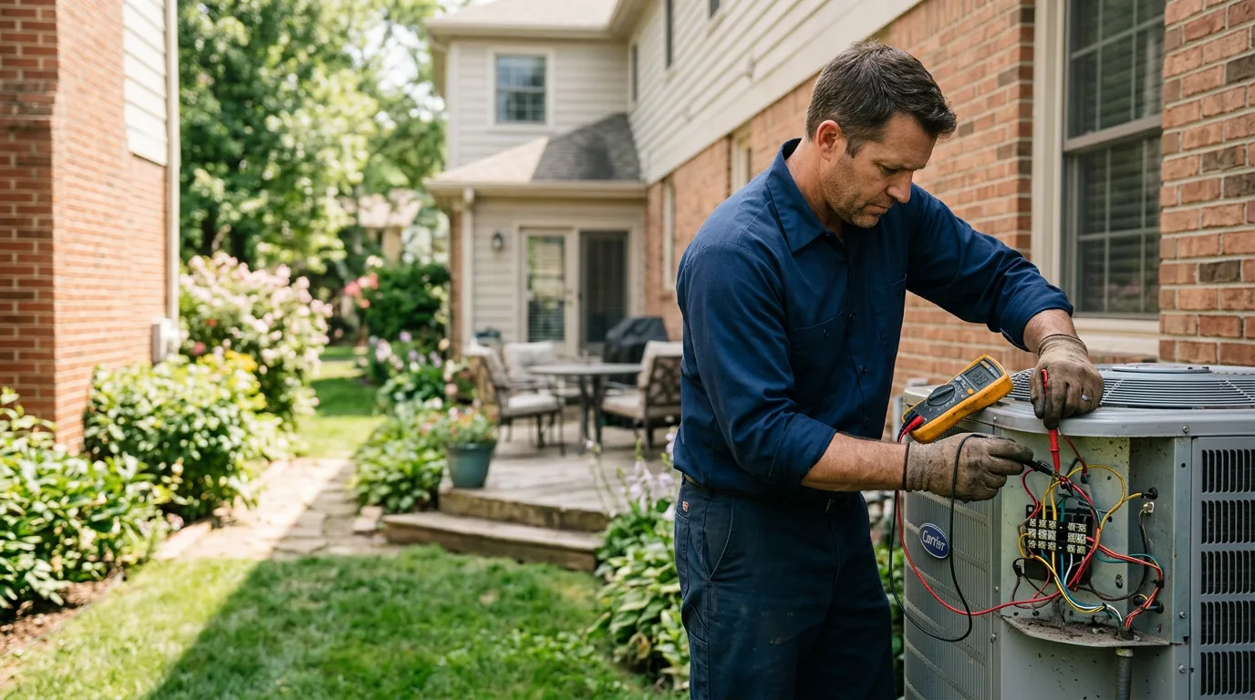 HVAC technician working near Virden, IL